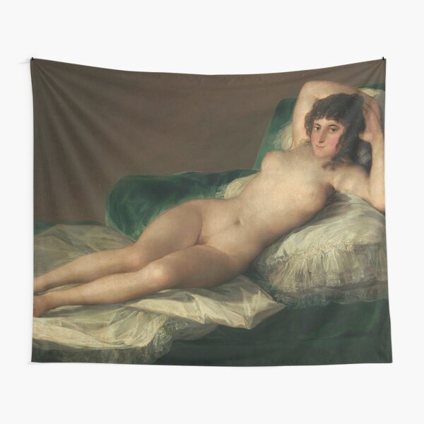 La maja desnuda. #Painting by Francisco de Goya. #NudeMaja, #NakedMaja #nude Tapestry