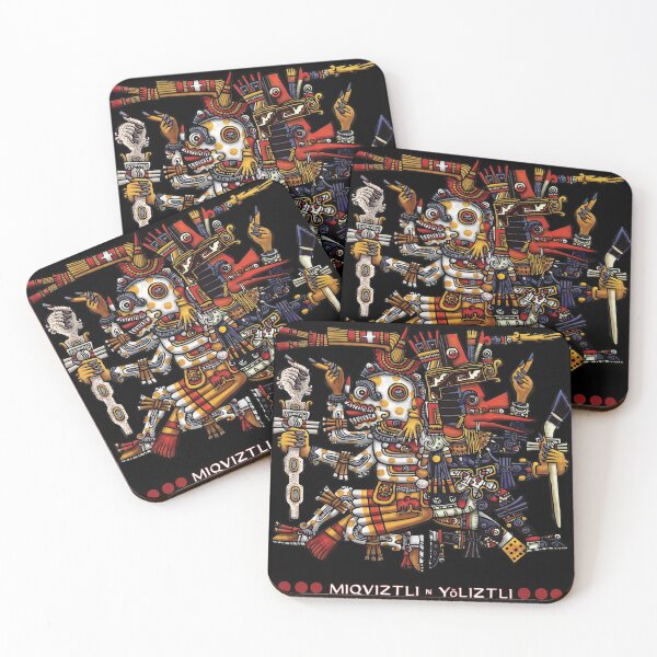 Item preview, aztec life and death god azteca mexican art designed and sold by aztlandesign.