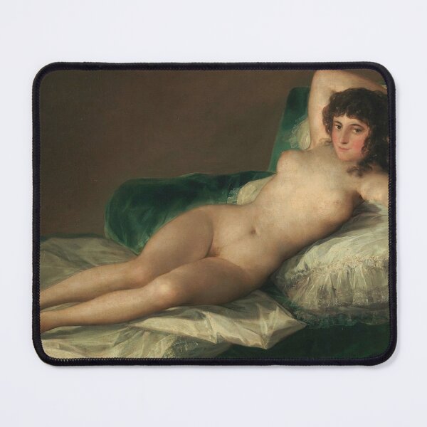 La maja desnuda. #Painting by Francisco de Goya. #NudeMaja, #NakedMaja #nude Mouse Pad