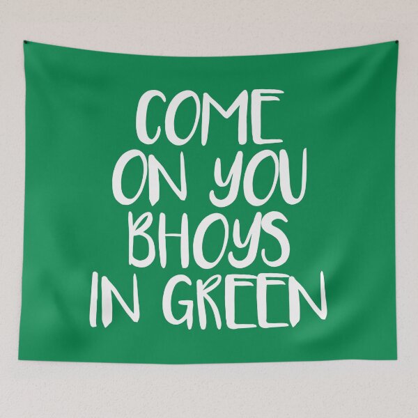 Item preview, COME ON YOU BHOYS IN GREEN, Glasgow Celtic Football Club White Text Design designed and sold by MacPean.