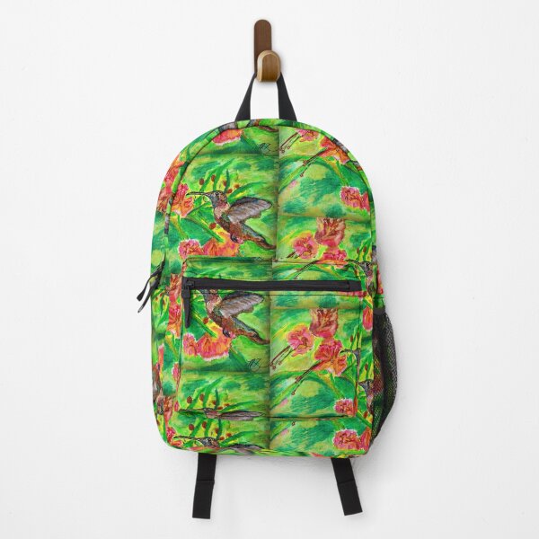 Item preview, Hummingbird and vibrant flowers designed and sold by MELODY1965.