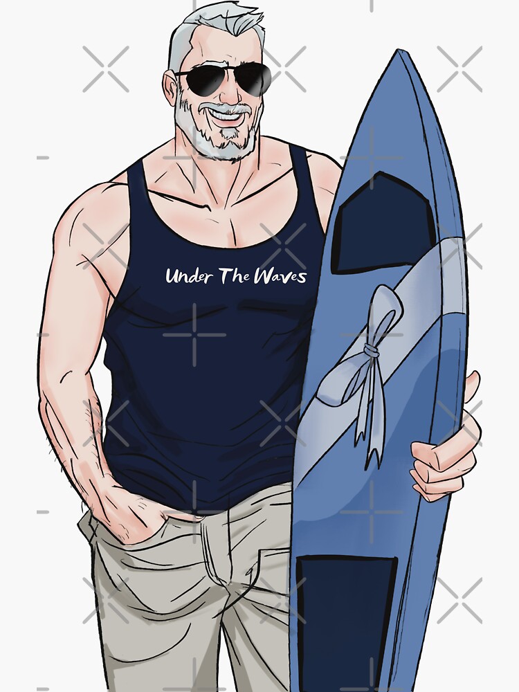Thumbnail 3 of 3, Sticker, Surf Style Under The Waves designed and sold by UnderWaves.
