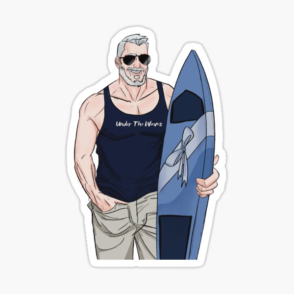 Surf Style Under The Waves Sticker