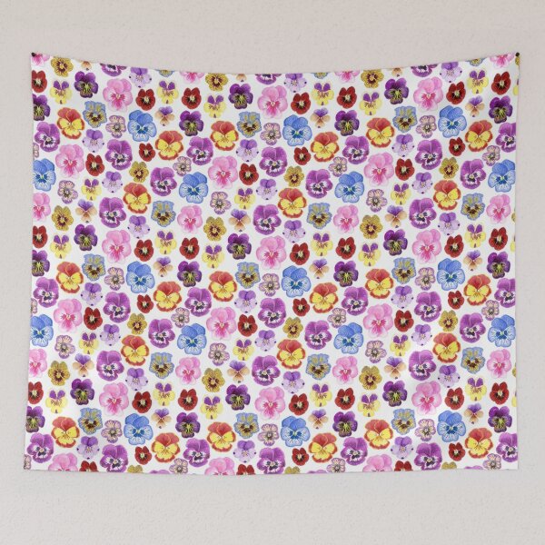 Item preview, Watercolor Pansies Pattern designed and sold by paintedpansy.