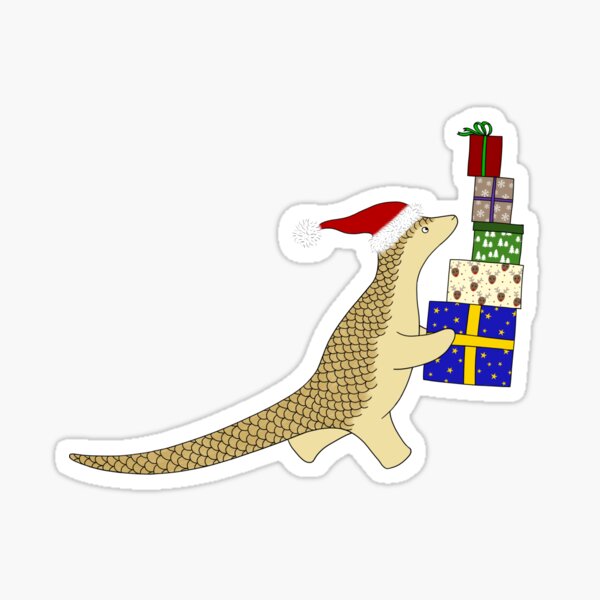 Pipisin Pangolin's Christmas Gifts Sticker