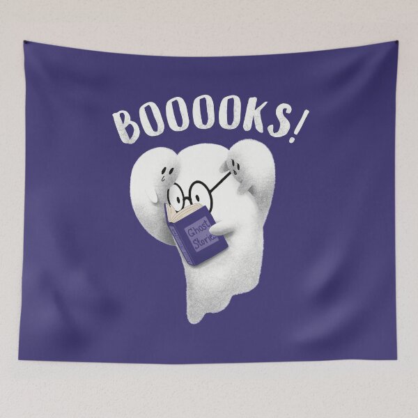 Item preview, Booooks! - Cute Ghost Reading The Book - Funny Book Lover designed and sold by ShyOwlet.