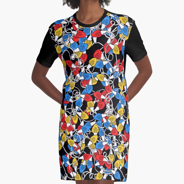 Christmas lights Graphic T-Shirt Dress