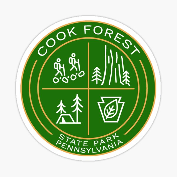 Item preview, Cook Forest State Park Heraldic Logo Green designed and sold by VanyaKar.