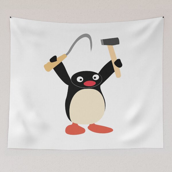 Item preview, Communist Pingu Hammer and Sickle meme designed and sold by gabyshiny.