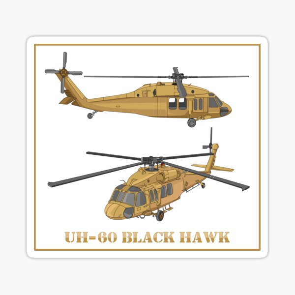 C959 Sikorsky UH-60A Black Hawk #39 Desert Storm 1991 Merlin Sticker 
