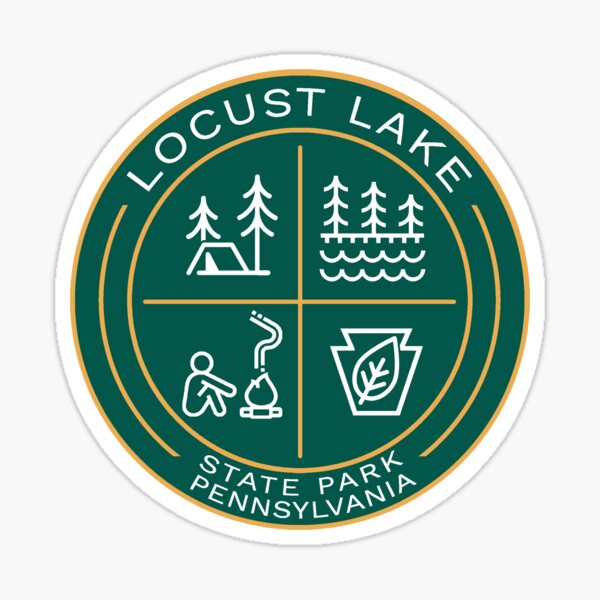 Item preview, Locust Lake State Park Heraldic Logo Green designed and sold by VanyaKar.