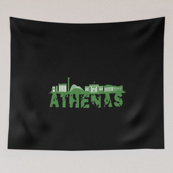 Item preview, Athenas Skyline Fan Vacation Travel Motif designed and sold by Merchandiser099.