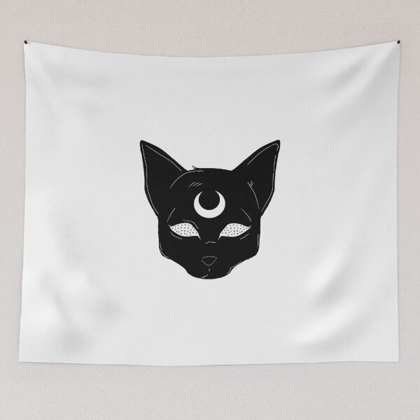Item preview, Black lunar cat cult designed and sold by YerrouDesing.