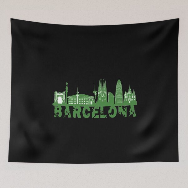 Artikelvorschau, Barcelona Skyline Fan Urlaub Reisen Motiv entworfen und verkauft von Merchandiser099.