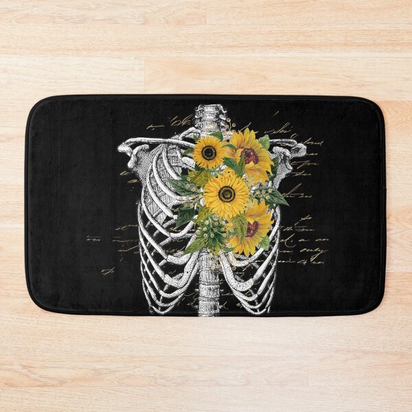 Item preview, Skeleton Rib Cage Sunflowers Halloween Floral  designed and sold by AlexaTees.
