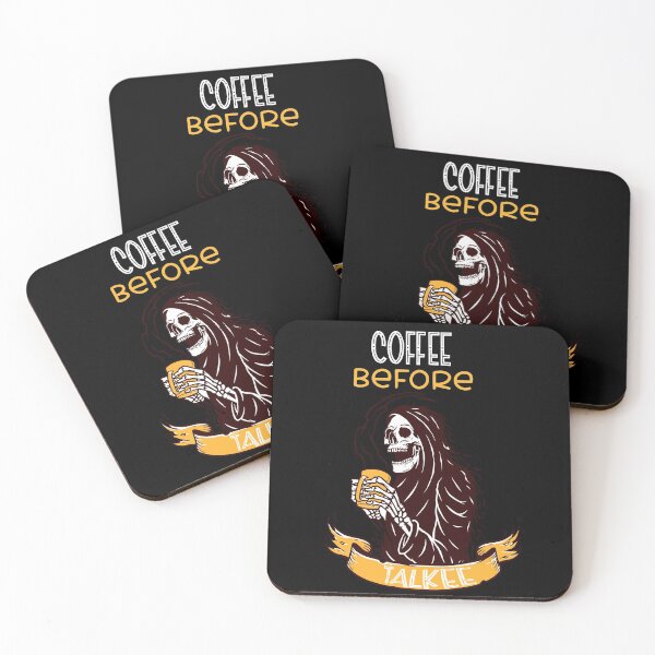 Item preview, Coffee before talkee skull- funny coffee day designed and sold by Designs Of all kinds.