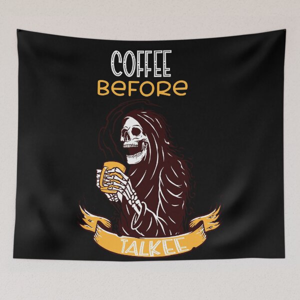 Item preview, Coffee before talkee skull- funny coffee day designed and sold by Designs Of all kinds.