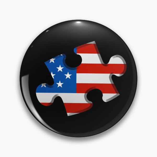 Artikelvorschau, Amerikanische Flagge, in Chrom Puzzle entworfen und verkauft von vilma3000.