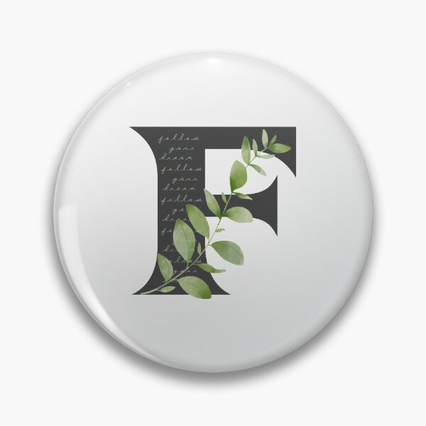 Item preview, Follow Your Dream with F Botanical Letter| Perfect Gift designed and sold by Cane Matha.