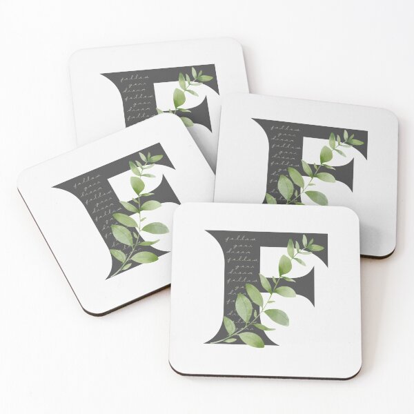Item preview, Follow Your Dream with F Botanical Letter| Perfect Gift designed and sold by Cane Matha.