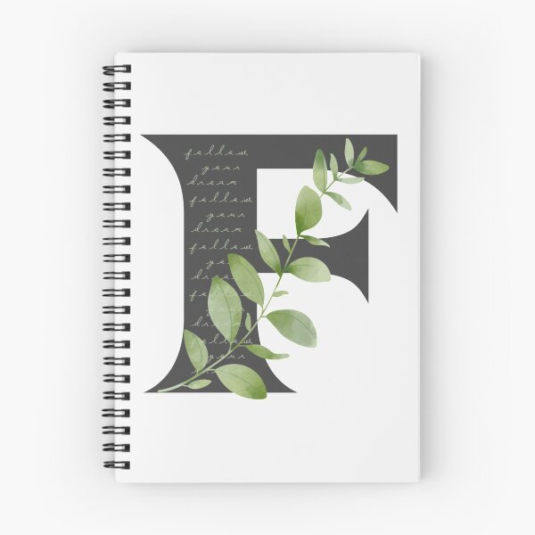 Item preview, Follow Your Dream with F Botanical Letter| Perfect Gift designed and sold by Cane Matha.