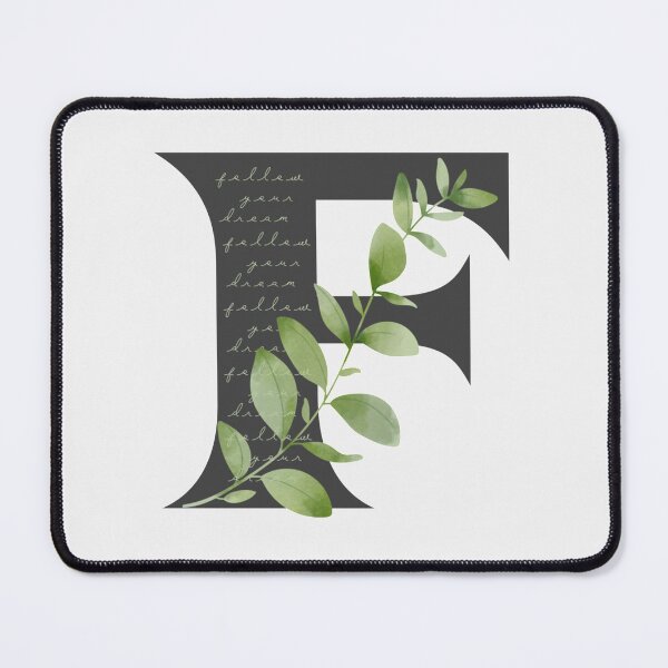 Item preview, Follow Your Dream with F Botanical Letter| Perfect Gift designed and sold by Cane Matha.