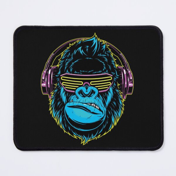 Item preview, Dj Gorilla Monkey Sunglasses Headphones Music designed and sold by AlexaTees.