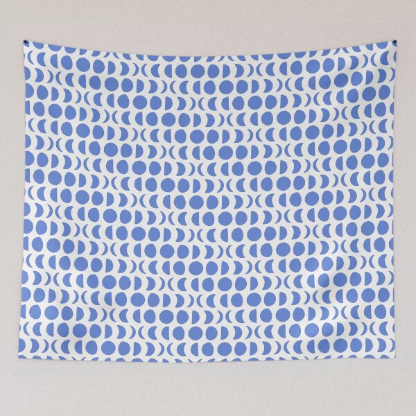 Item preview, Clear Night in Pool Water - Block print moon phase pattern designed and sold by wildhunt.