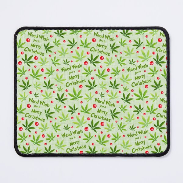 Item preview, Weed Wish You a Merry Christmas Humorous Marijuana Wishes designed and sold by KrisInStitches.
