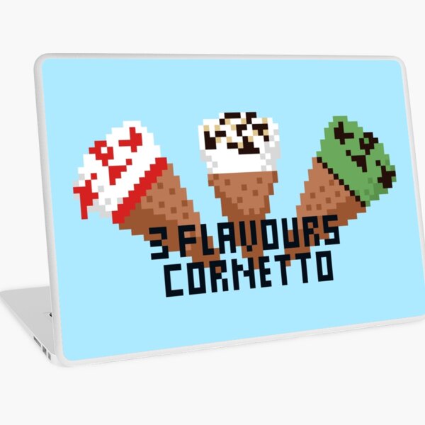 3 Flavours Cornetto Pixel Art Laptop Skin