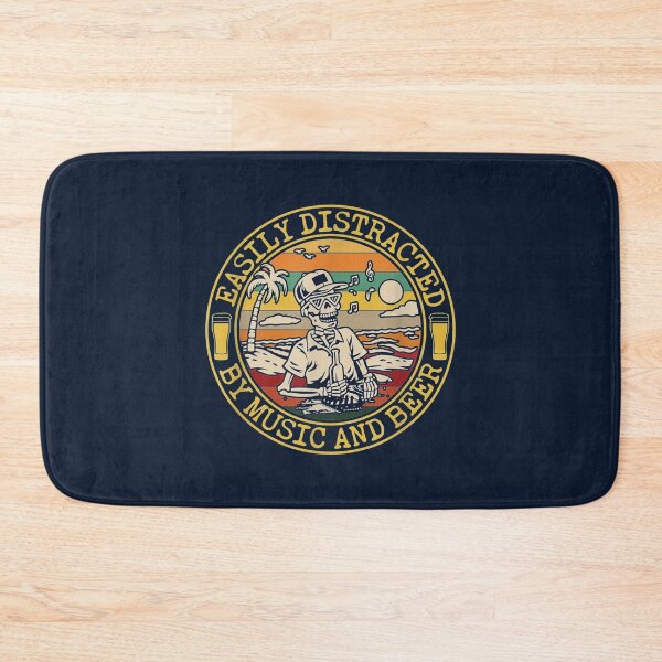 Item preview, Funny Easily Distracted by Music and Beer for Men and Women designed and sold by CoolCrazyGift.