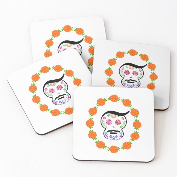 Item preview, Mexican Calaverita (Skull) with Mustache designed and sold by mixMixtli.