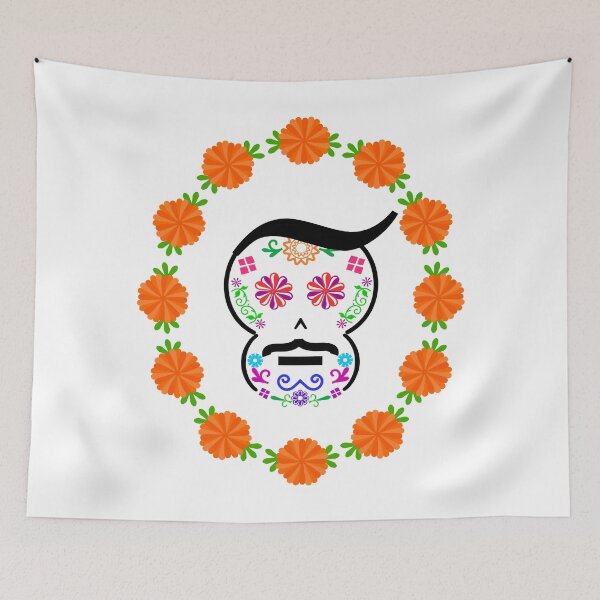 Item preview, Mexican Calaverita (Skull) with Mustache designed and sold by mixMixtli.