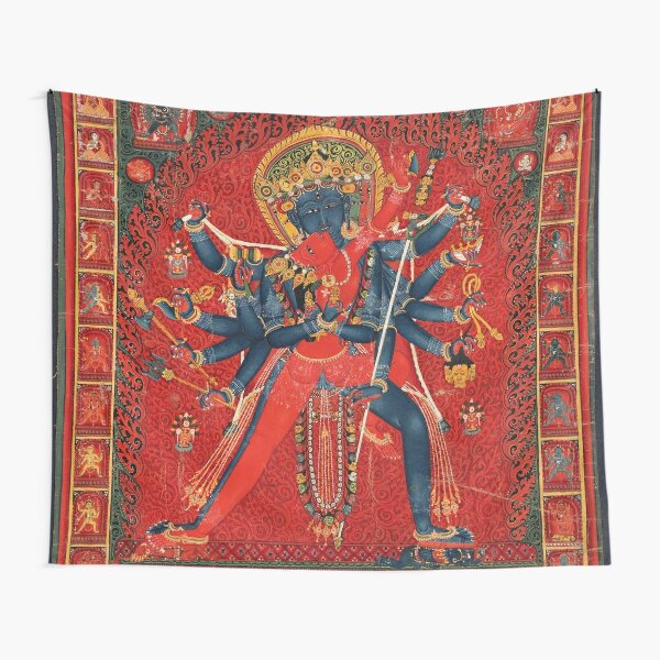 Buddhist Mandala 72 Chakrasamvara And Vajravarahi Tapestry