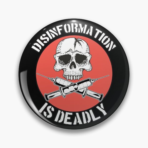 Item preview, Disinformation is Deadly Skull and Crossbones designed and sold by funnytshirtemp.