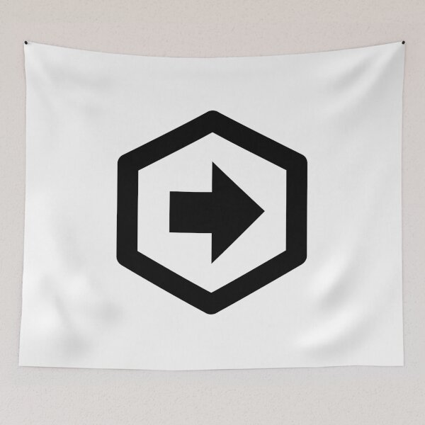Item preview, MDI Arrow Right Bold Hexagon Outline designed and sold by GnarlyFurtardo.