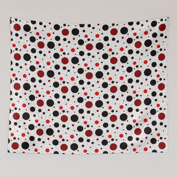 Item preview, Colorful red dots with dashes designed and sold by MC Art Studio.