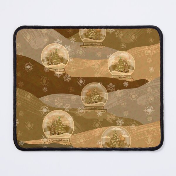 Item preview, Schnauzer Golden Snow Globes Christmas Artboard designed and sold by sunnthreads.