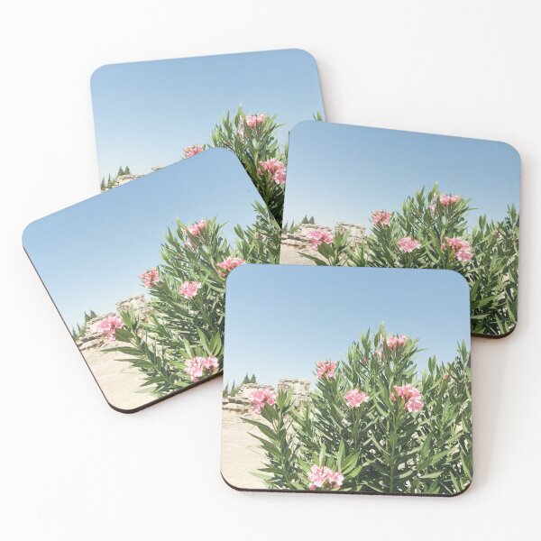Item preview, Sunny green bush with pink flowers  designed and sold by SunriseAndHoney.