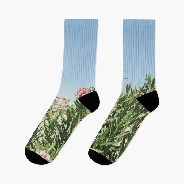 Item preview, Sunny green bush with pink flowers  designed and sold by SunriseAndHoney.