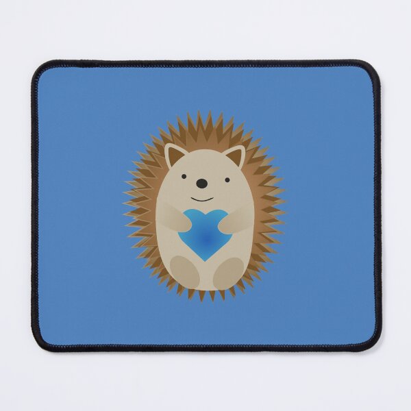 Item preview, Cute Hedgehog Hugging a Blue Heart designed and sold by Hedgie Designs.