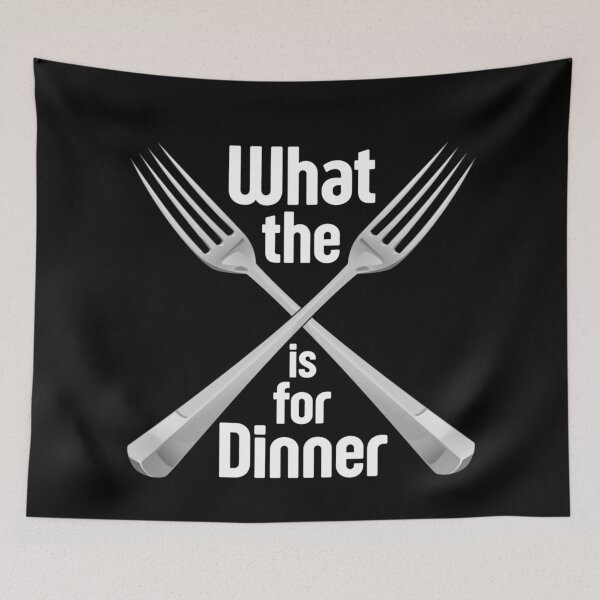 Item preview, What The Fork Is For Dinner - Funny Kitchen Saying designed and sold by Sonatablue.