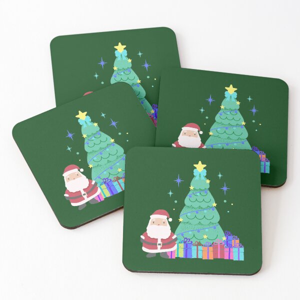Item preview, Santa Claus Christmas Tree and Presents Merry Christmas kids christmas t-shirts christmas cards designed and sold by Orchyd.