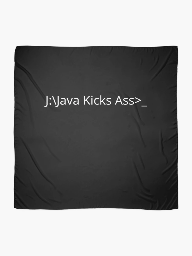 Thumbnail 2 of 3, Scarf, Computer Geek Java Kicks Ass designed and sold by ComputerGeeksTs.