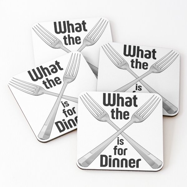 Item preview, What The Fork Is For Dinner - Funny Kitchen Saying - Feeding Time designed and sold by Sonatablue.