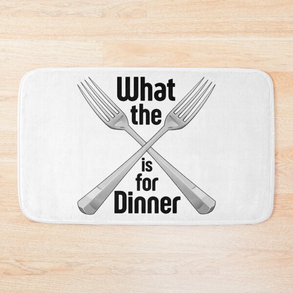 Item preview, What The Fork Is For Dinner - Funny Kitchen Saying - Feeding Time designed and sold by Sonatablue.