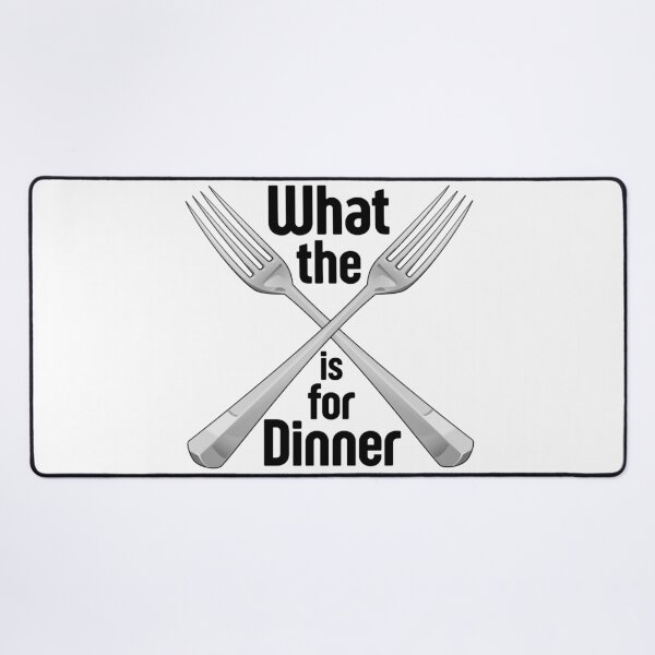 Item preview, What The Fork Is For Dinner - Funny Kitchen Saying - Feeding Time designed and sold by Sonatablue.