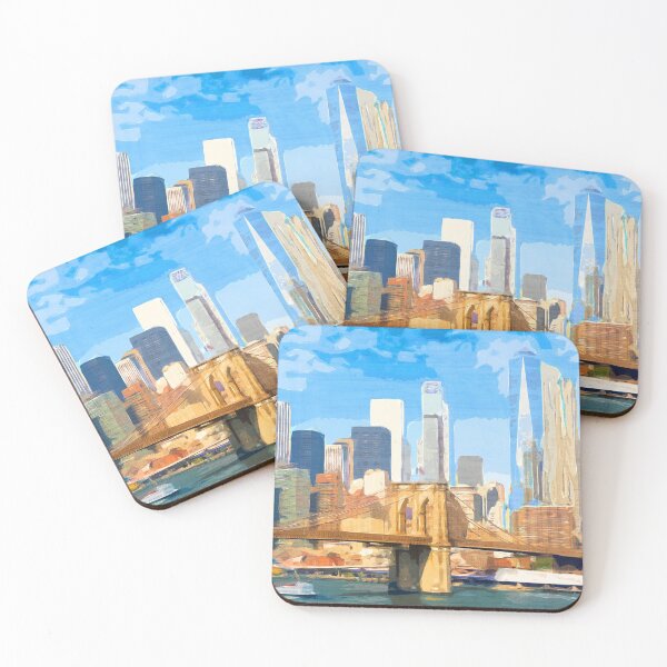 Item preview, New York Brooklyn Bridge, Skyline Art designed and sold by RossWilson12.