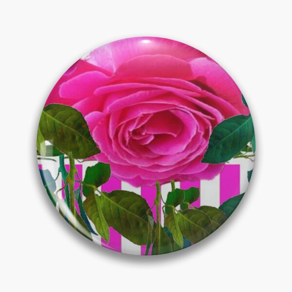 Item preview, CERISE ROSES  GREEN LEAVES PATTERN WHITE ART designed and sold by sharlesart.