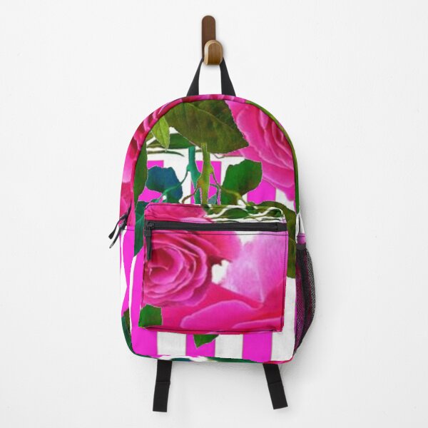 Item preview, CERISE ROSES GREEN LEAVES PATTERN WHITE ART designed and sold by sharlesart.